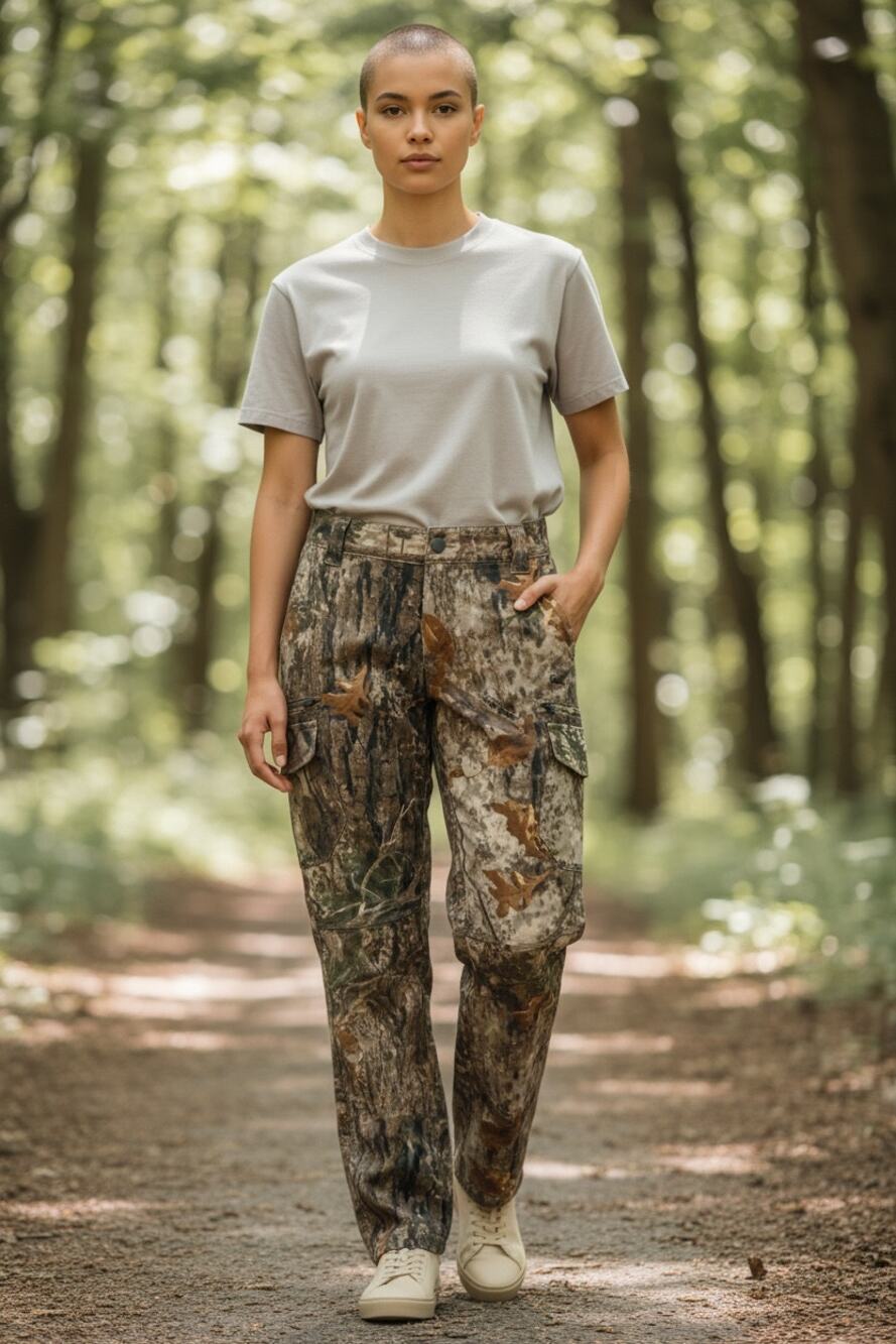 Cabela's Outfitter Zonz Woodlands Camo Cargo Pants Hunting Women's Size 6